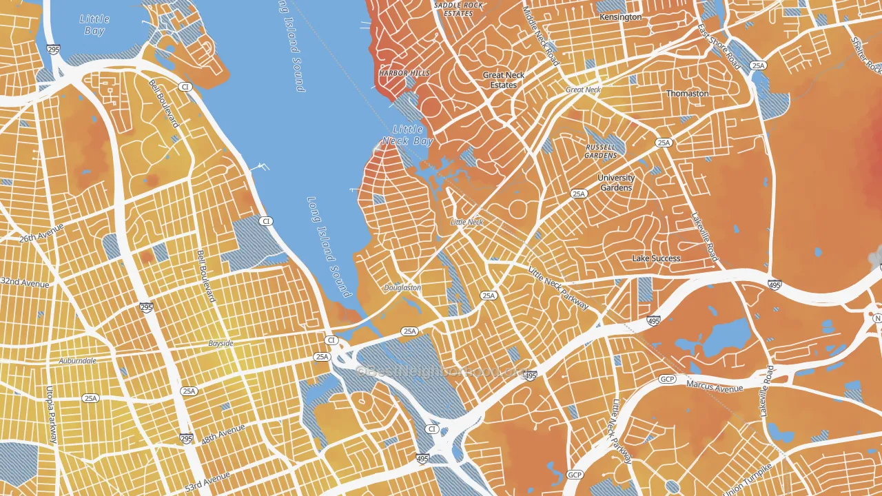 Transit Grade map of 11363, NY