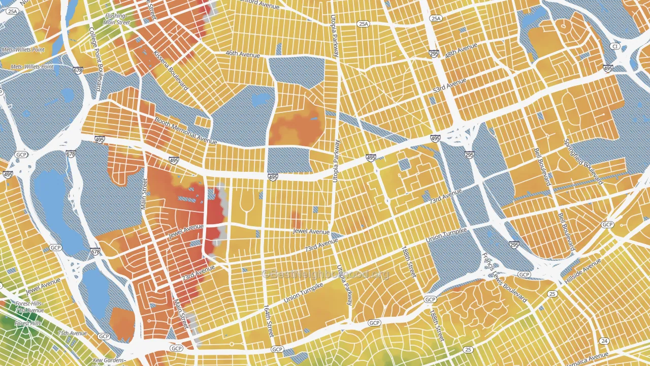 Transit Grade map of 11365, NY