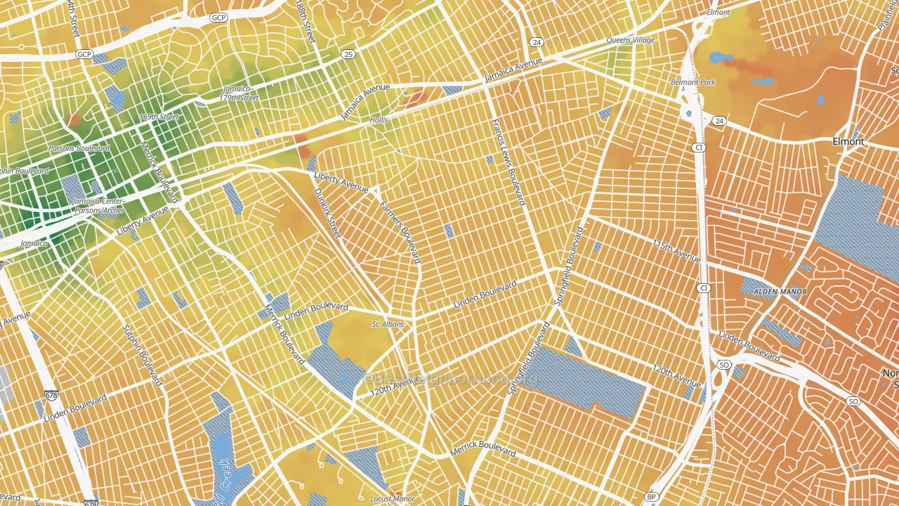 Transit Grade map of 11412, NY