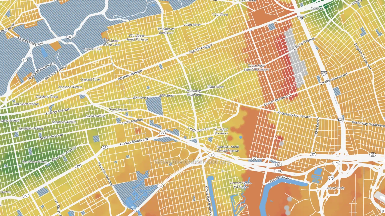 Transit Grade map of 11417, NY