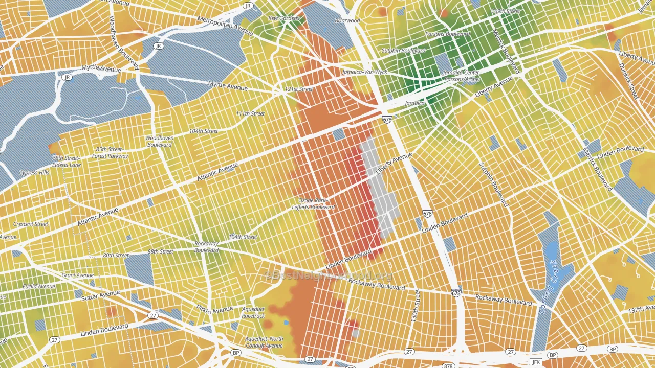 Transit Grade map of 11419, NY