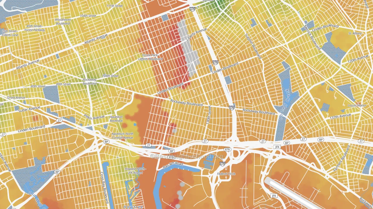 Transit Grade map of 11420, NY