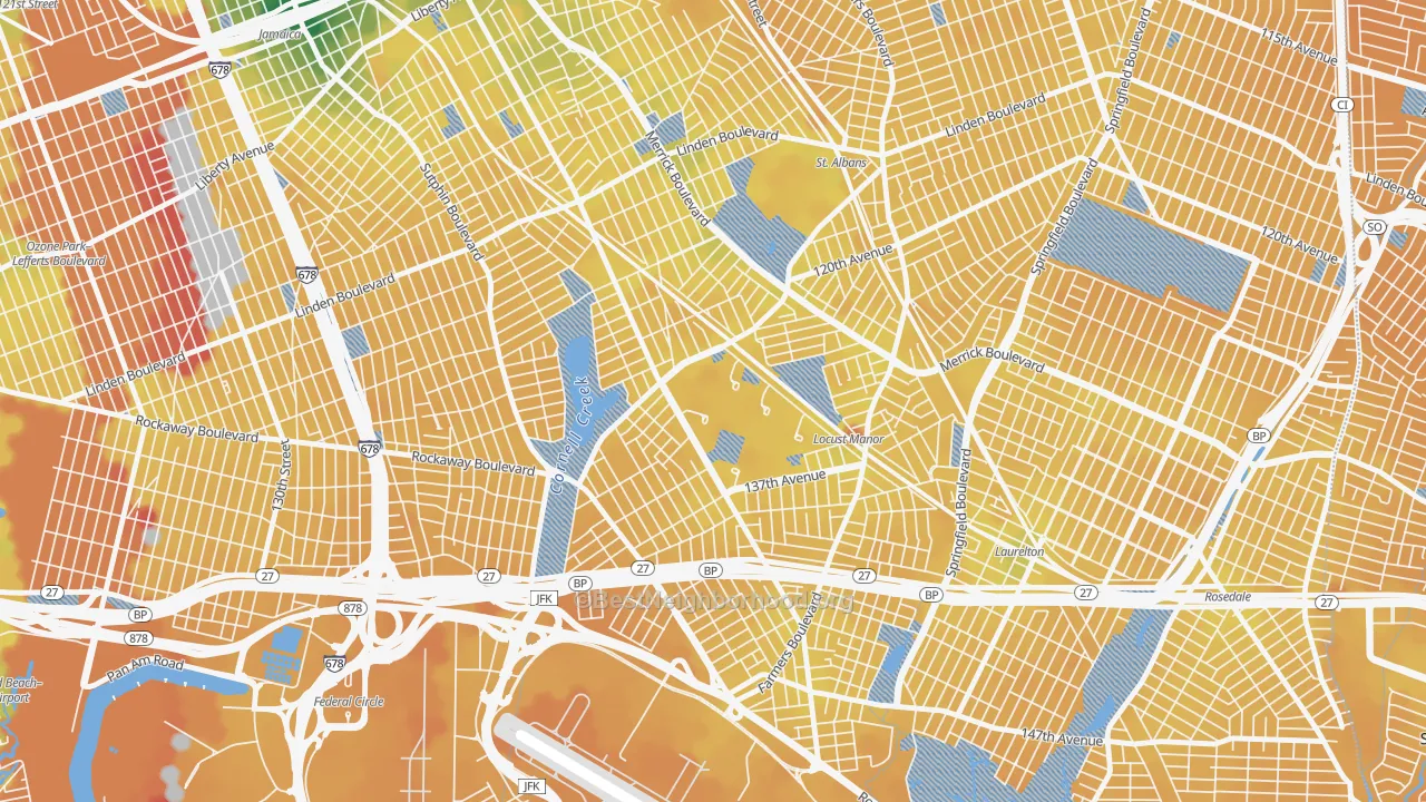 Transit Grade map of 11434, NY