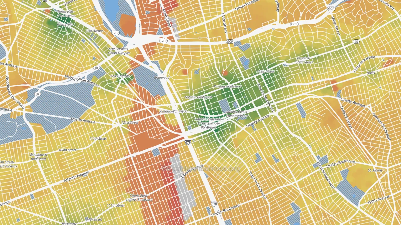 Transit Grade map of 11435, NY