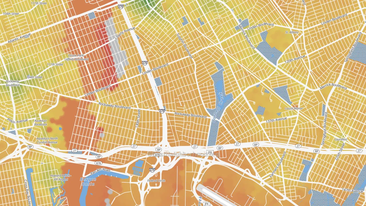 Transit Grade map of 11436, NY