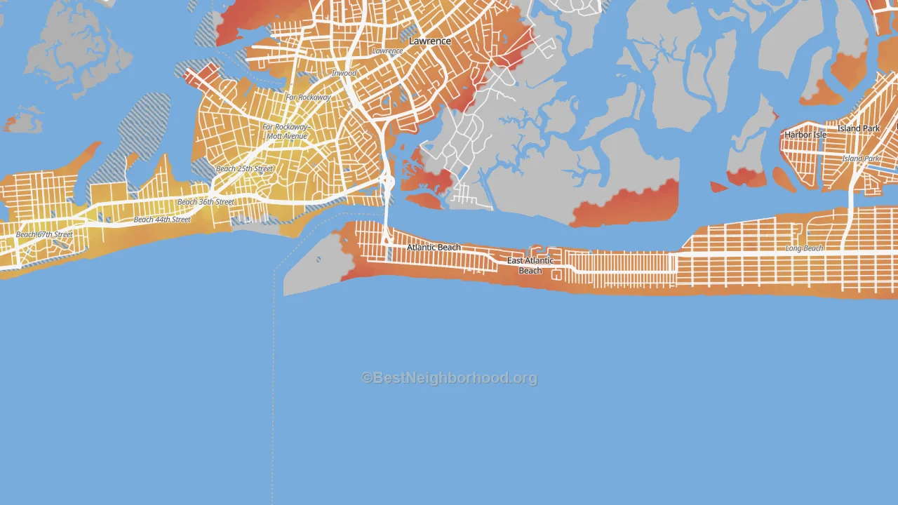 Transit Grade map of 11509, NY