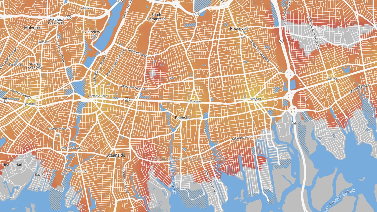 Transit Grade map of 11510, NY