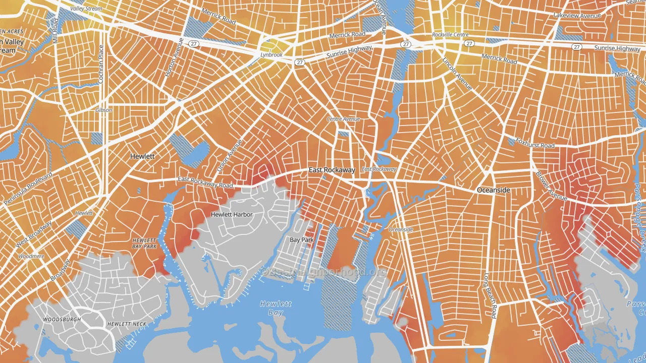 Transit Grade map of 11518, NY