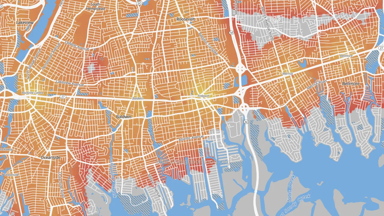 Transit Grade map of 11520, NY