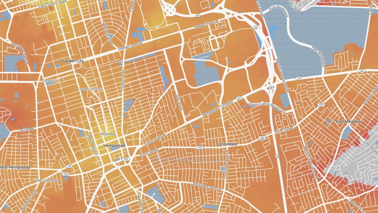 Transit Grade map of 11549, NY