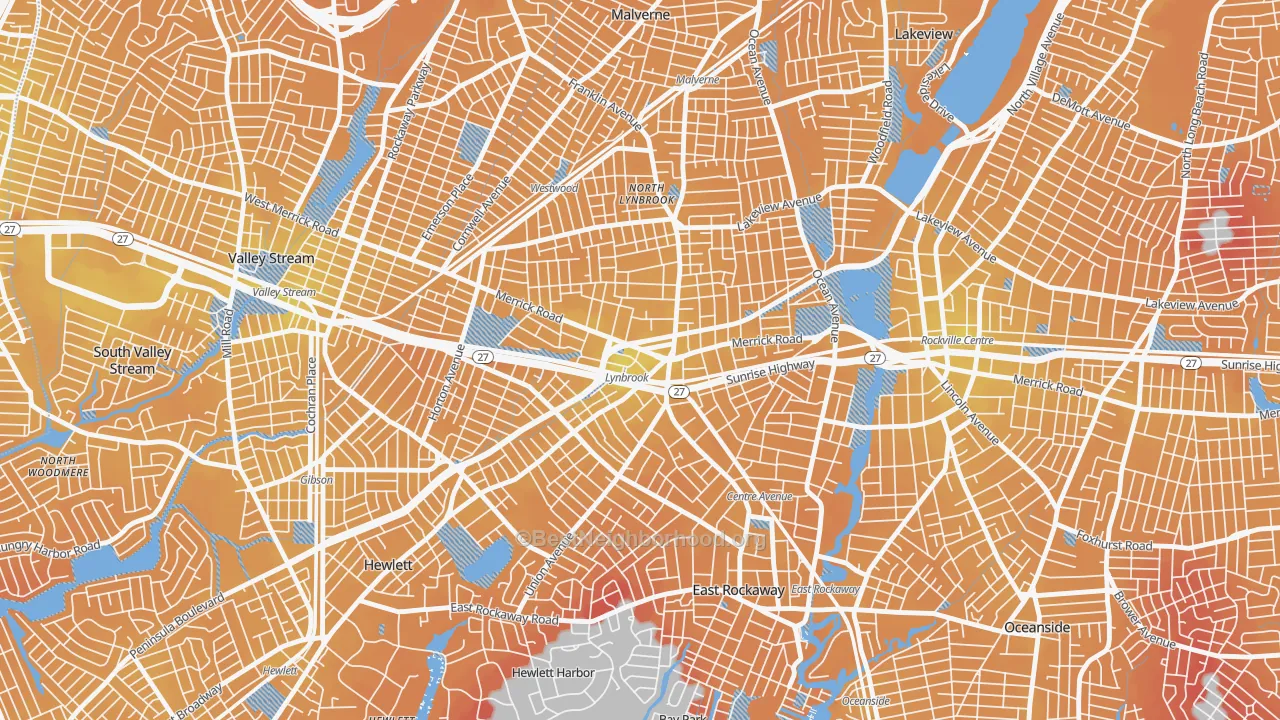 Transit Grade map of 11563, NY