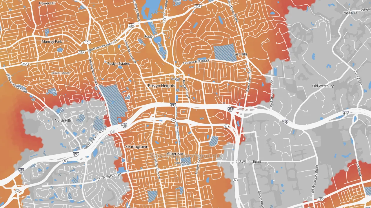 Transit Grade map of 11577, NY
