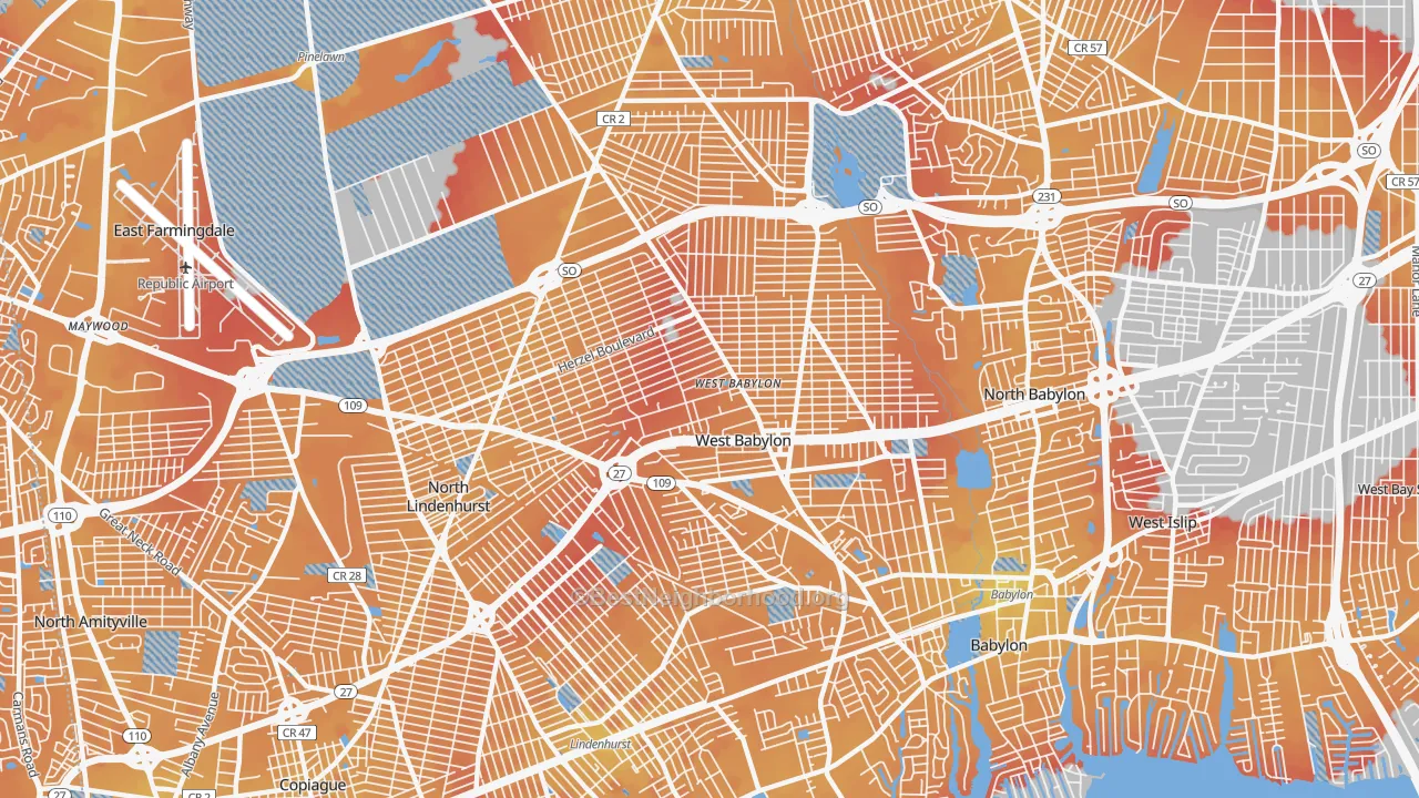 Transit Grade map of 11704, NY