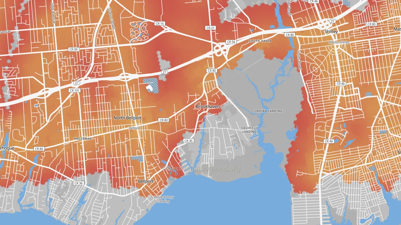 Transit Grade map of 11719, NY