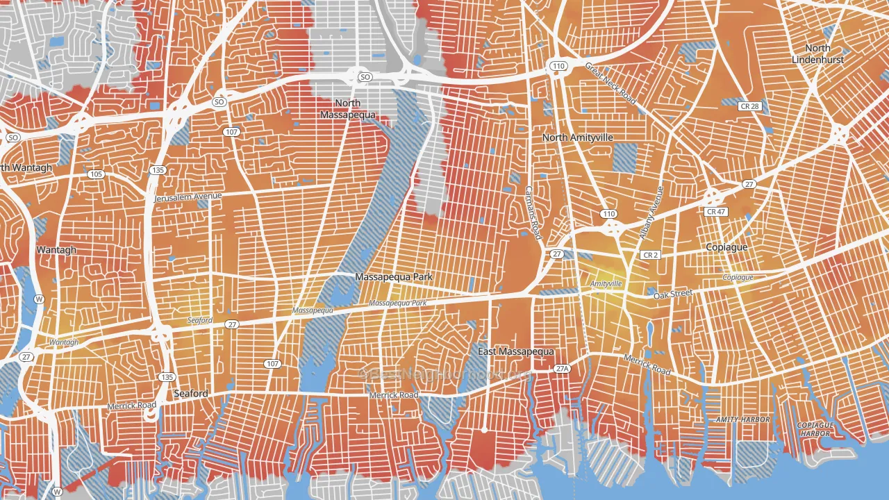 Transit Grade map of 11762, NY