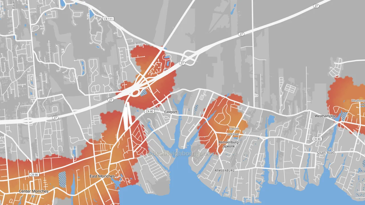 Transit Grade map of 11941, NY