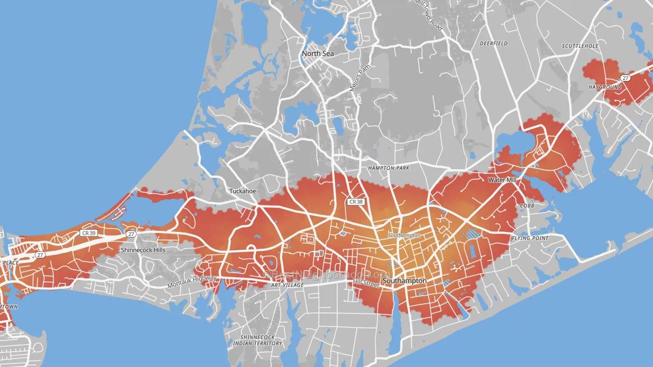 Transit Grade map of 11968, NY