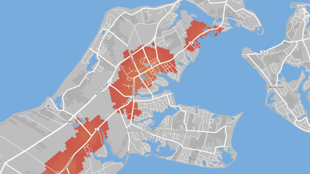 Transit Grade map of 11971, NY