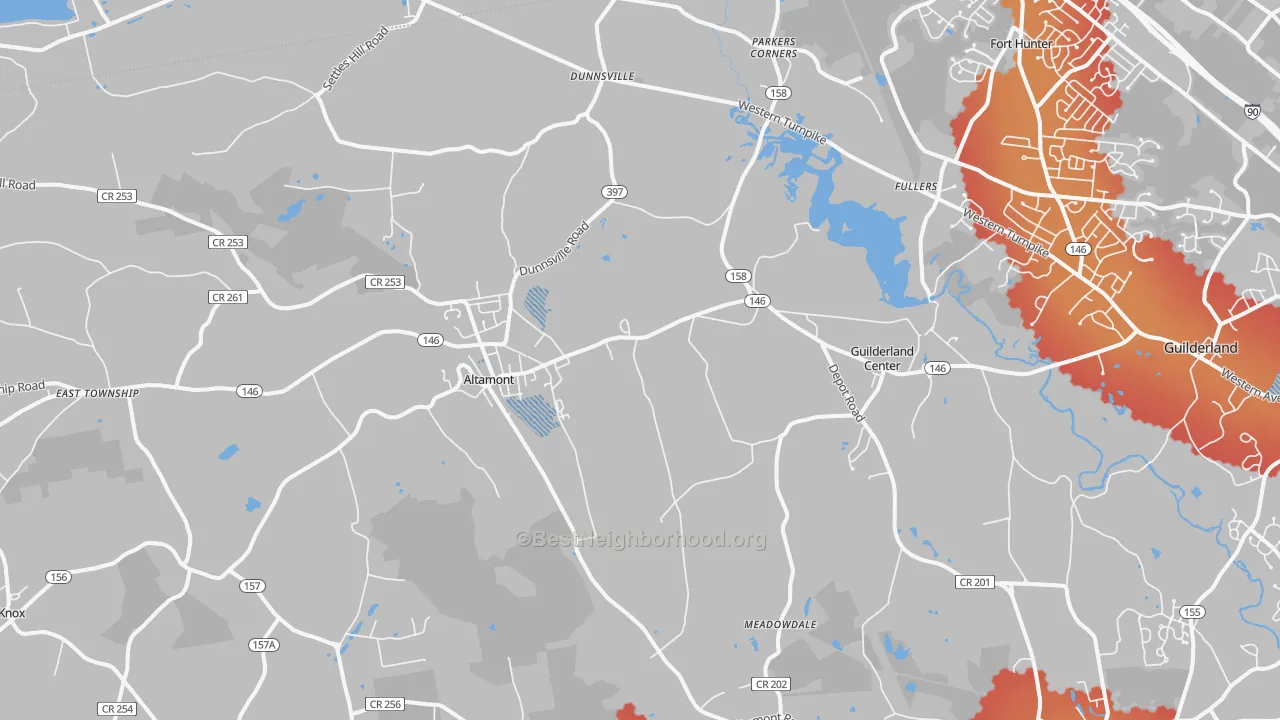 Transit Grade map of 12009, NY