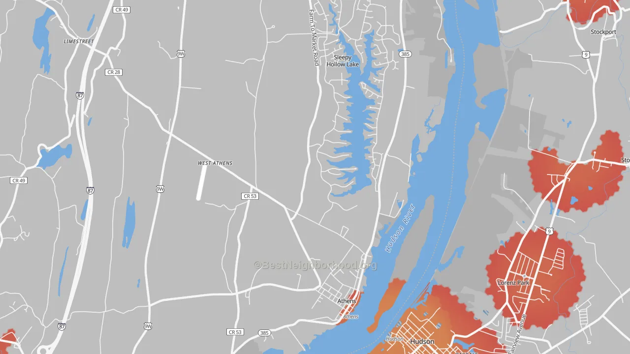 Transit Grade map of 12015, NY