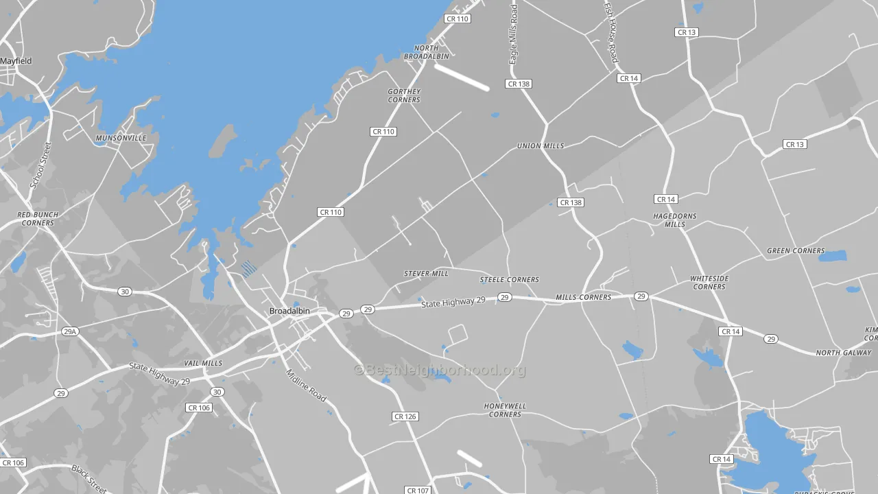 Transit Grade map of 12025, NY