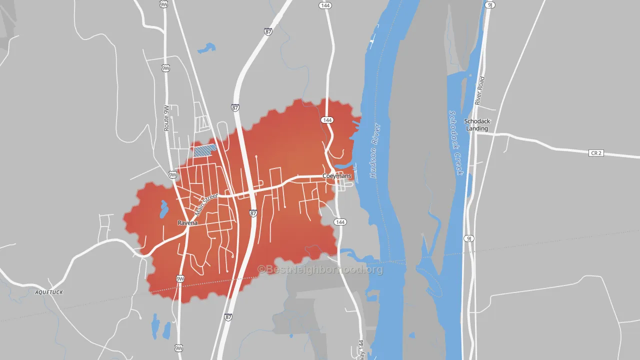 Transit Grade map of 12045, NY