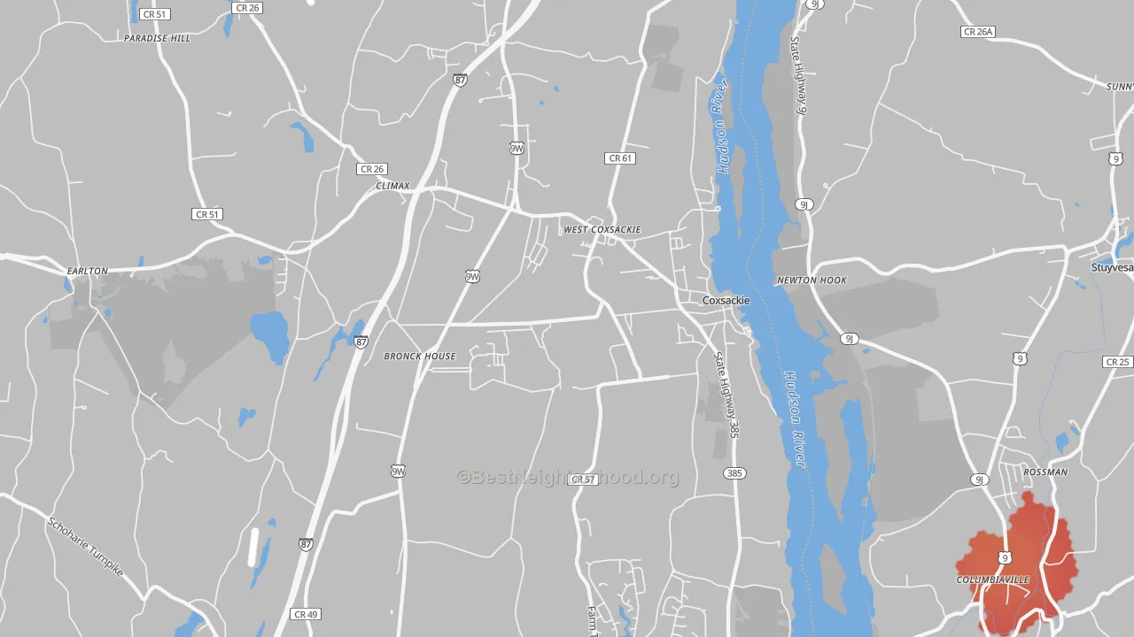 Transit Grade map of 12051, NY