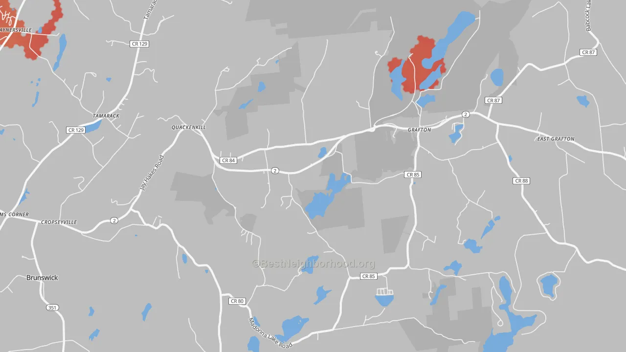 Transit Grade map of 12052, NY