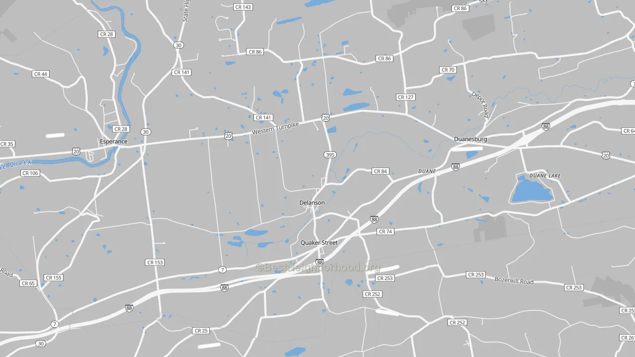 Transit Grade map of 12053, NY