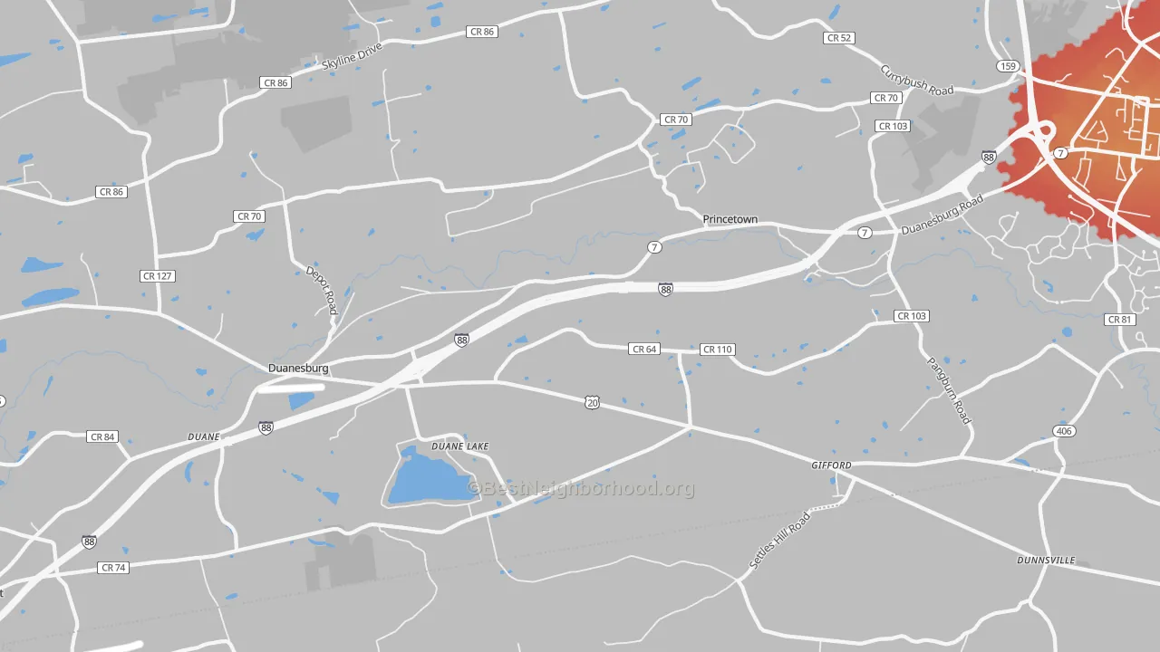 Transit Grade map of 12056, NY
