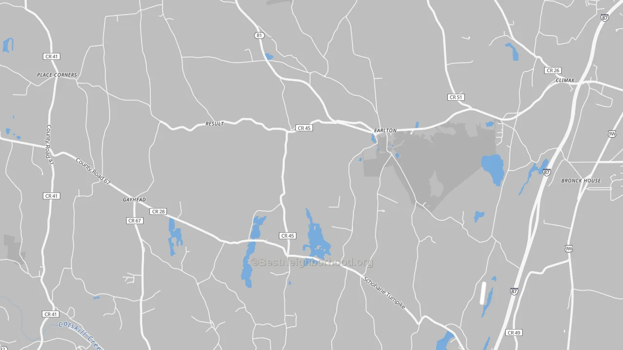 Transit Grade map of 12058, NY