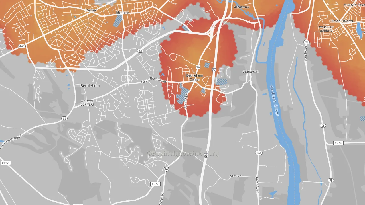 Transit Grade map of 12077, NY