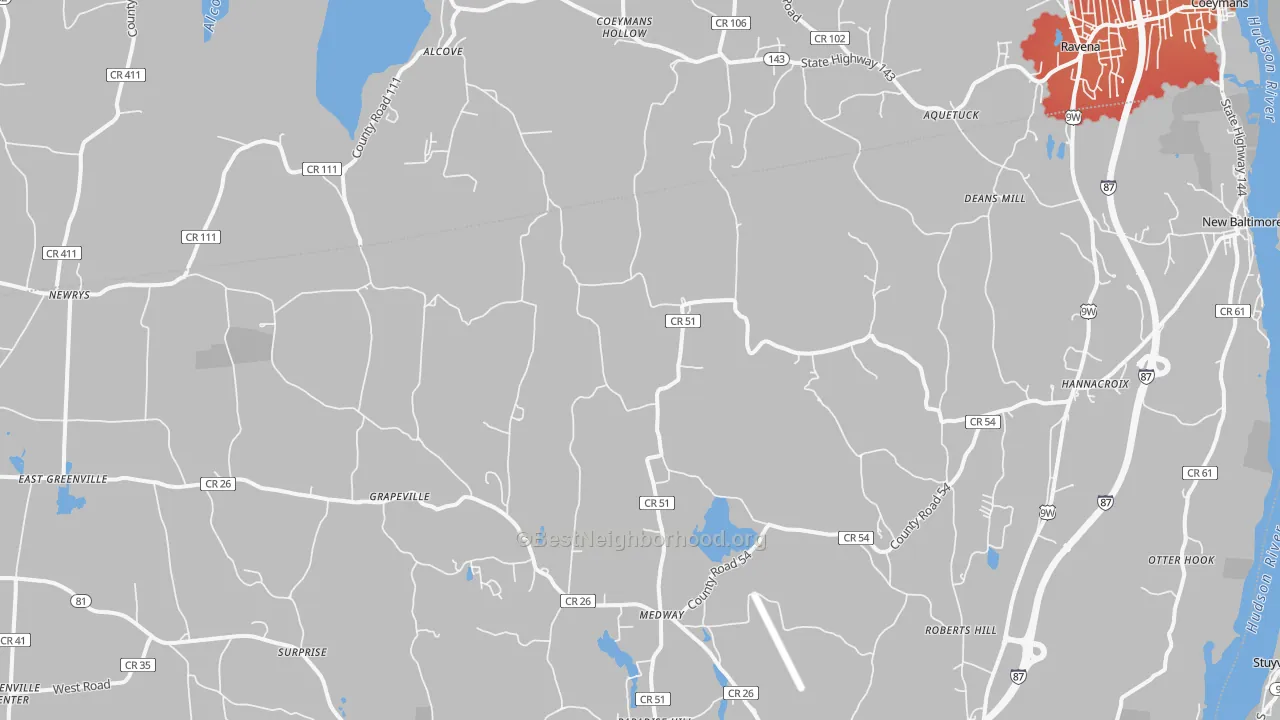 Transit Grade map of 12087, NY