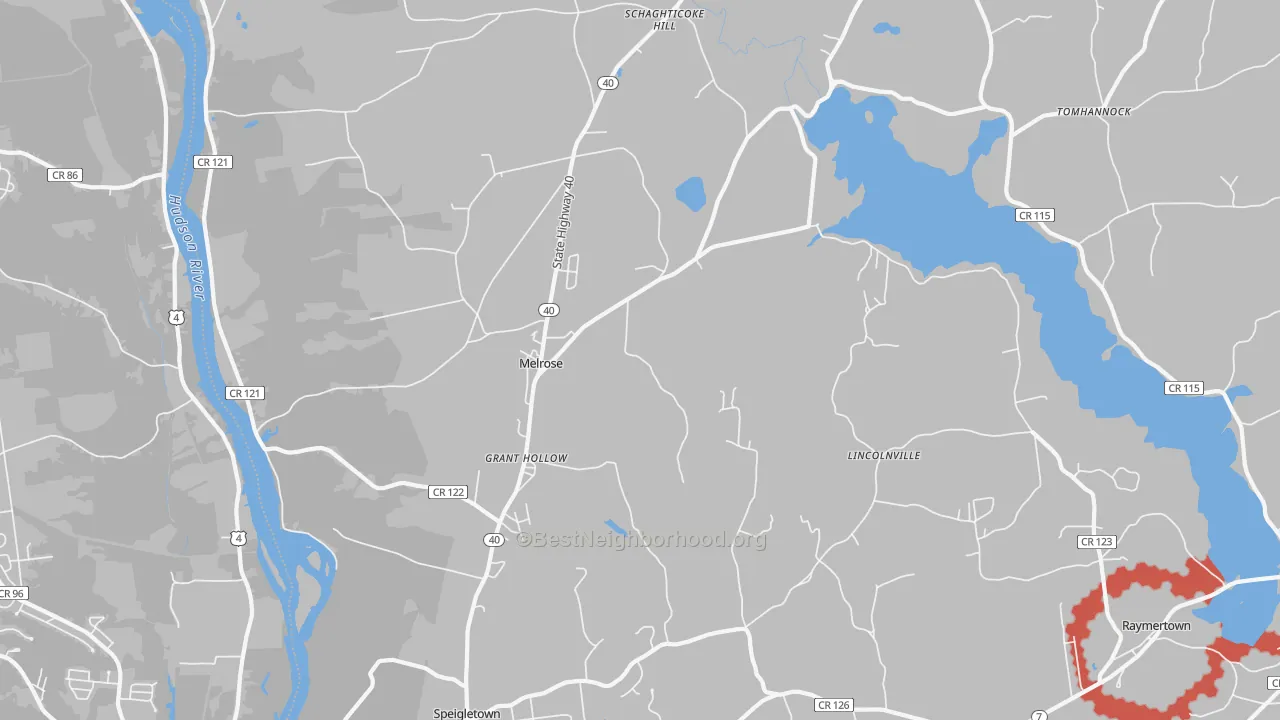 Transit Grade map of 12121, NY