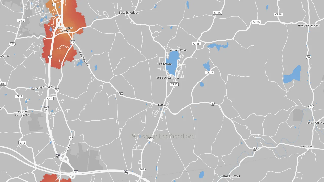 Transit Grade map of 12123, NY