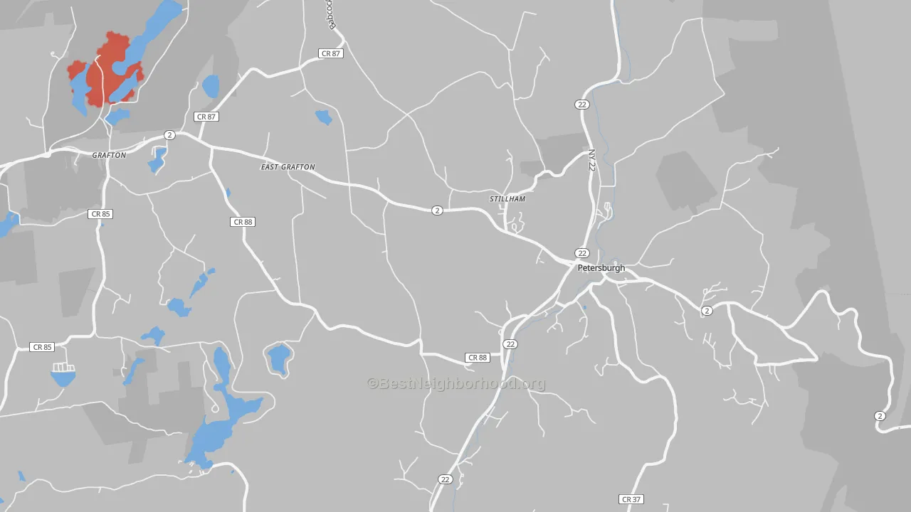 Transit Grade map of 12138, NY