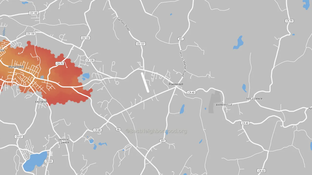 Transit Grade map of 12140, NY