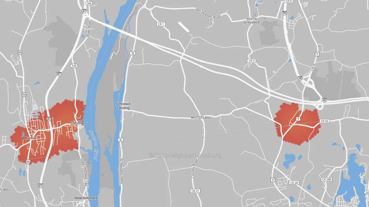 Transit Grade map of 12156, NY