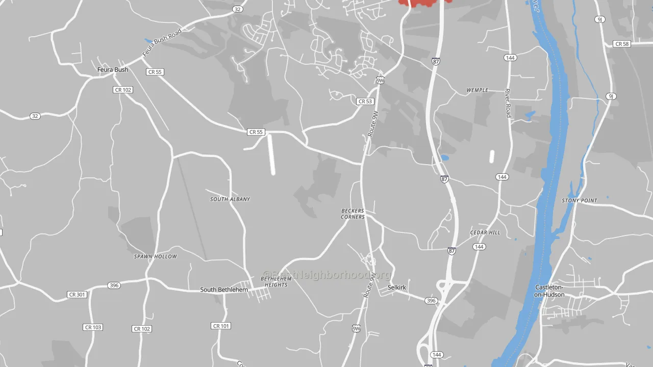 Transit Grade map of 12158, NY