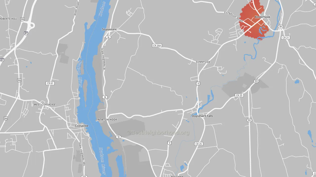 Transit Grade map of 12173, NY