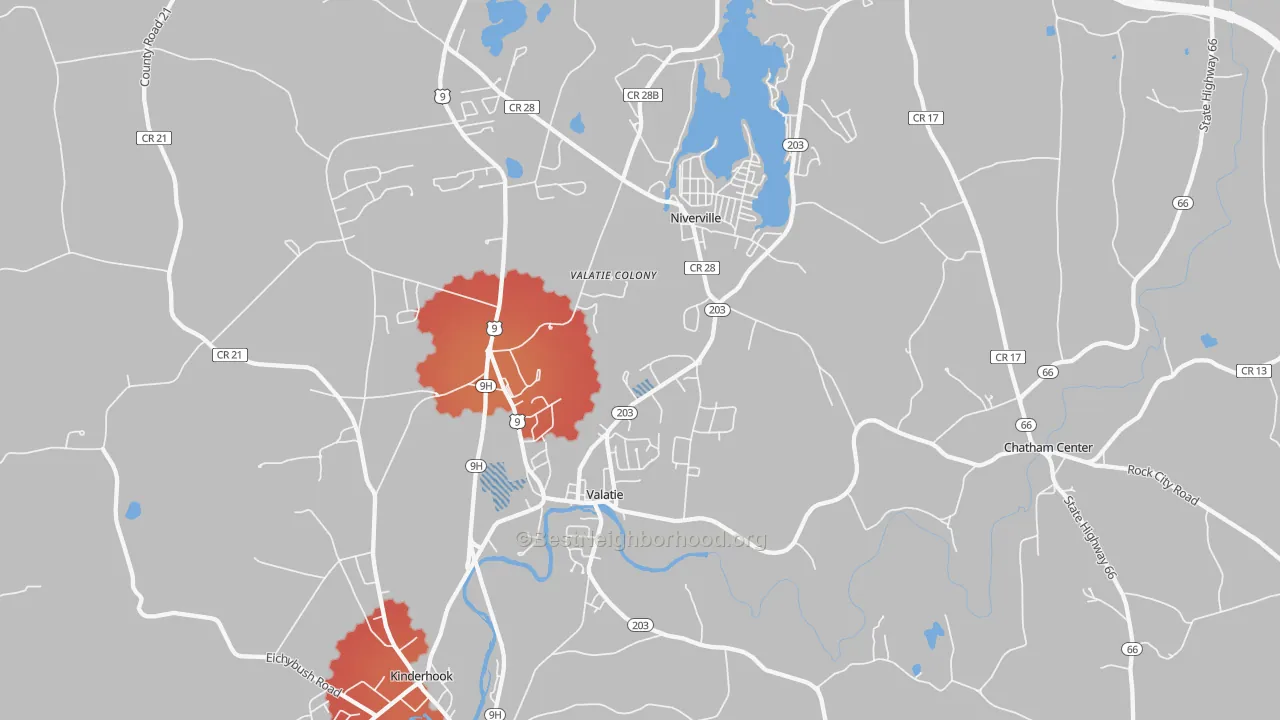 Transit Grade map of 12184, NY