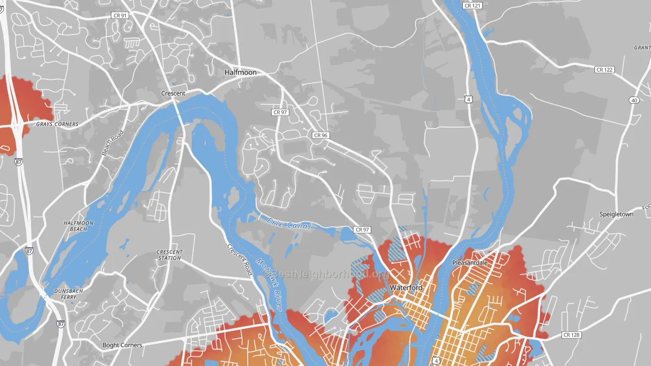 Transit Grade map of 12188, NY