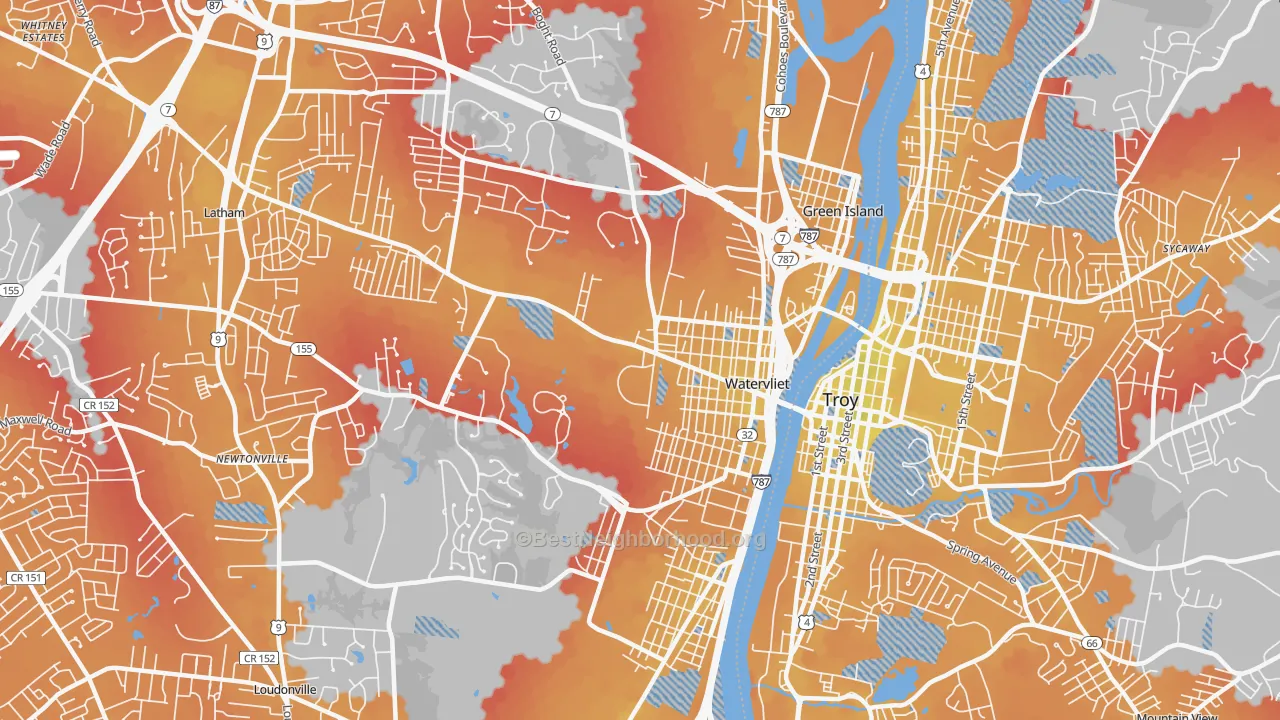 Transit Grade map of 12189, NY