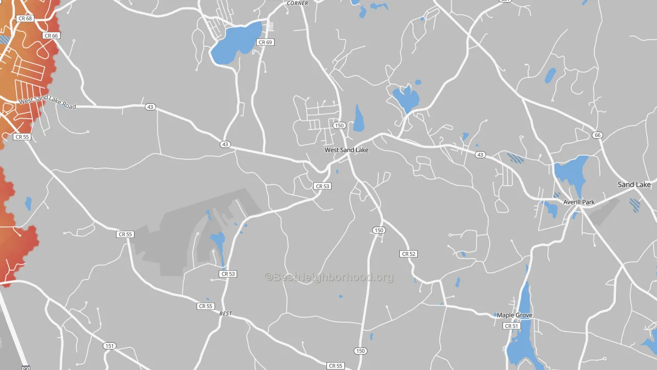 Transit Grade map of 12196, NY