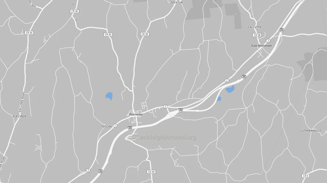 Transit Grade map of 12197, NY