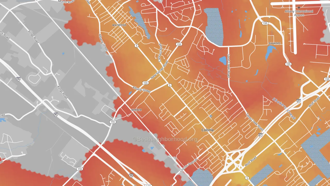 Transit Grade map of 12288, NY