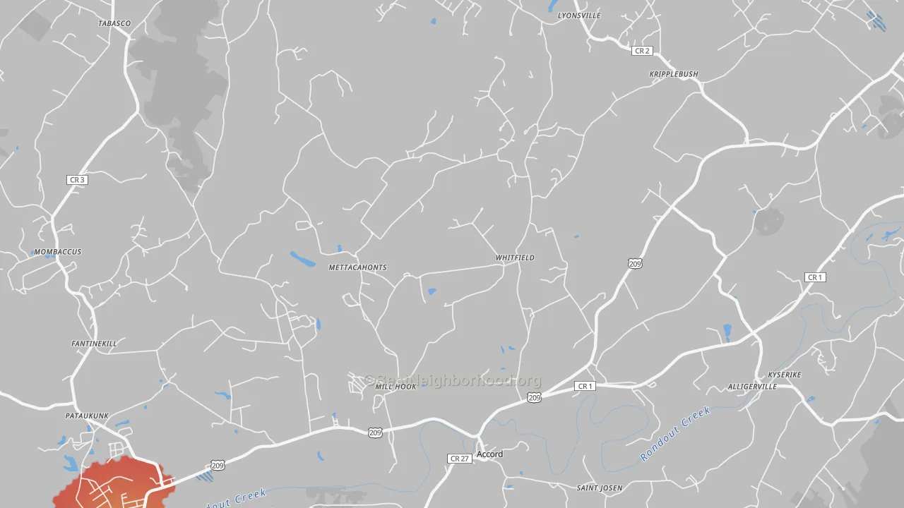 Transit Grade map of 12404, NY