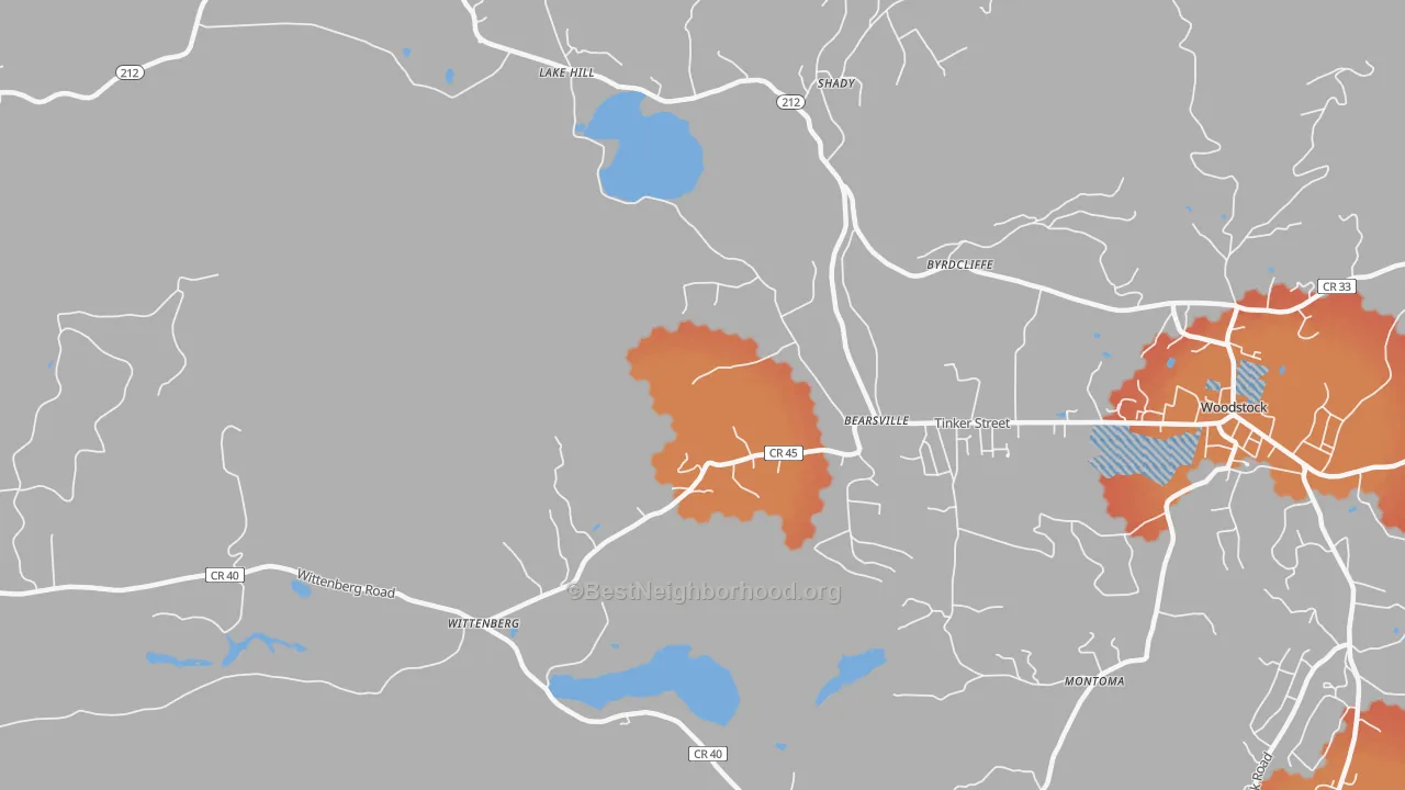 Transit Grade map of 12409, NY