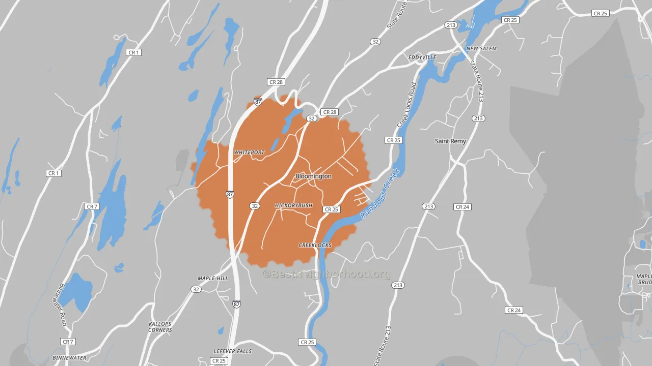 Transit Grade map of 12411, NY