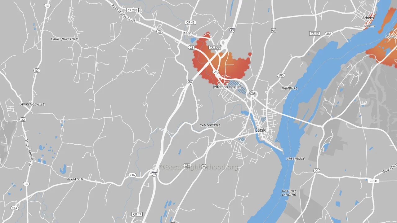 Transit Grade map of 12414, NY